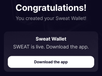Sweat Walletの作成画面9