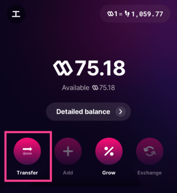 Sweat Walletアプリ画面