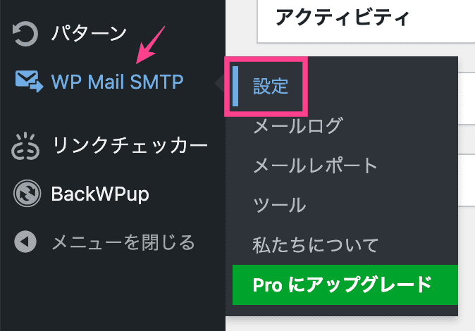 WP Mail SMTPの設定項目